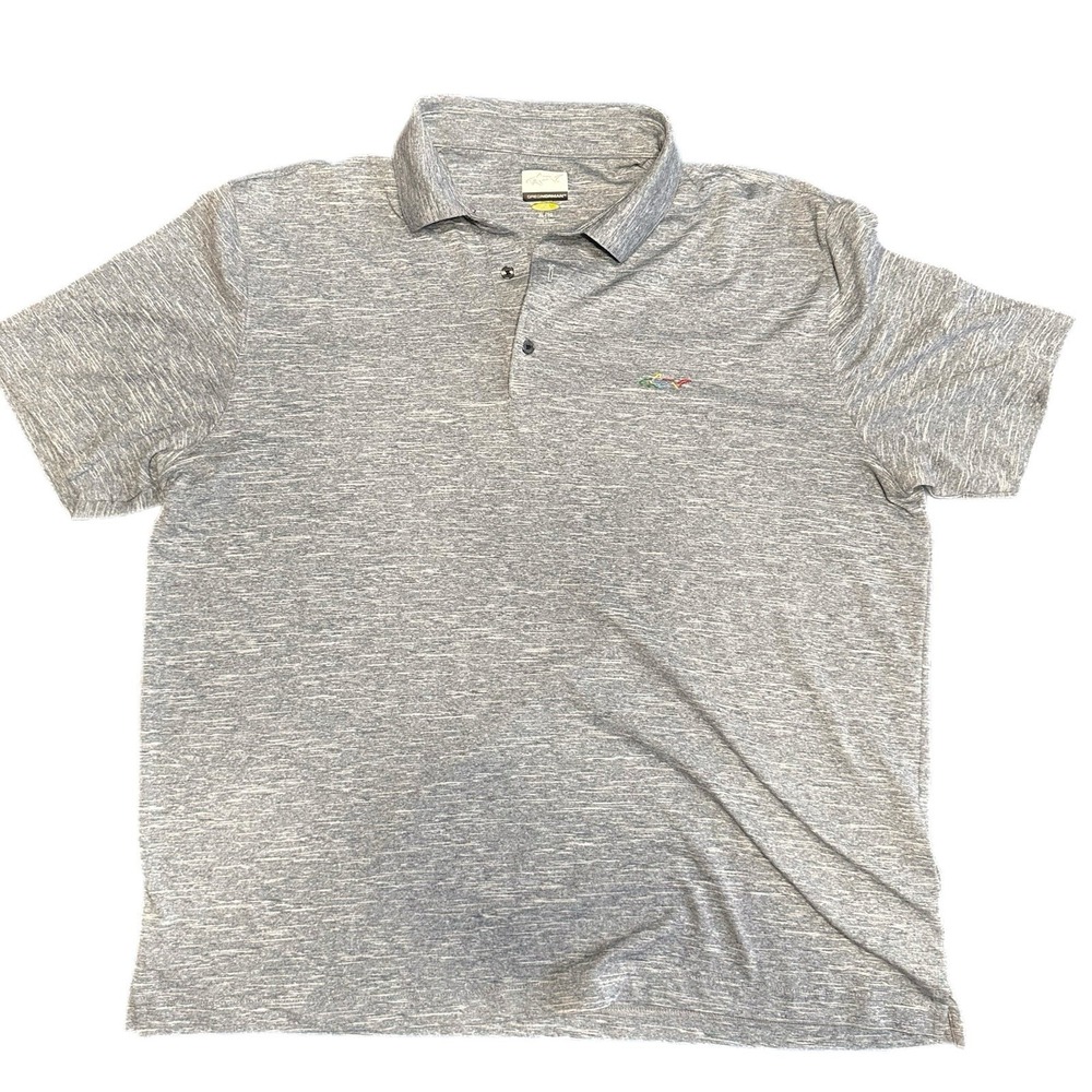 Greg Norman PlayDry Men's XL Gray Heathered Moisture Wicking Golf Polo Shirt